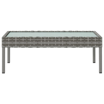 8 Piece Garden Lounge Set with Cushions Poly Rattan Grey Payday Deals