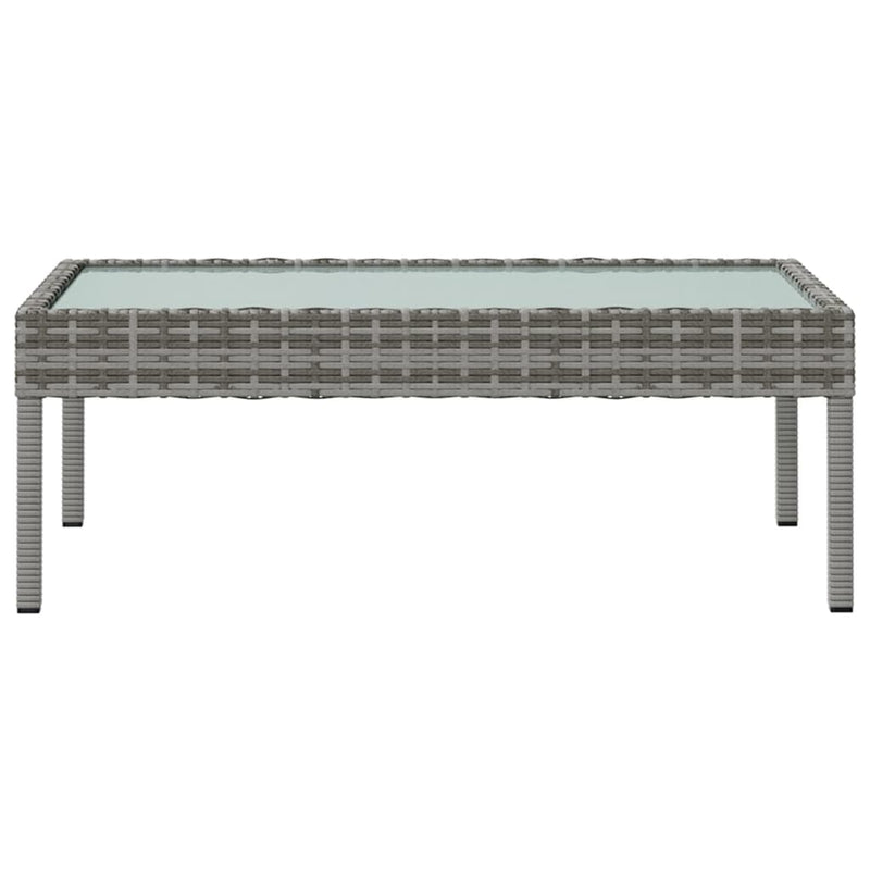 8 Piece Garden Lounge Set with Cushions Poly Rattan Grey Payday Deals