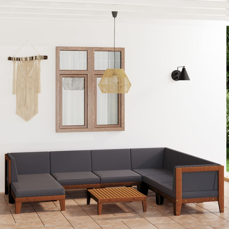 8 Piece Garden Lounge Set with Cushions Solid Acacia Wood Payday Deals