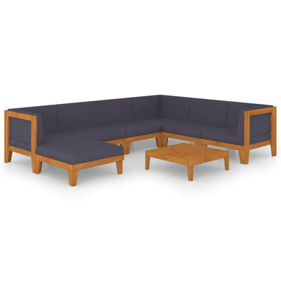 8 Piece Garden Lounge Set with Cushions Solid Acacia Wood Payday Deals