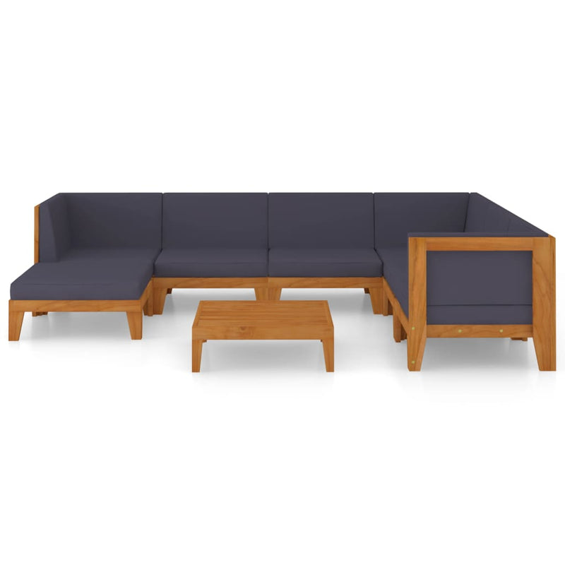 8 Piece Garden Lounge Set with Cushions Solid Acacia Wood Payday Deals