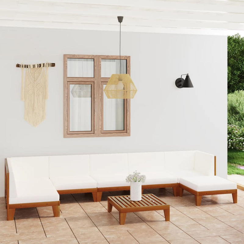 8 Piece Garden Lounge Set with Cushions Solid Acacia Wood Payday Deals