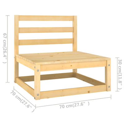 8 Piece Garden Lounge Set with Cushions Solid Pinewood Payday Deals