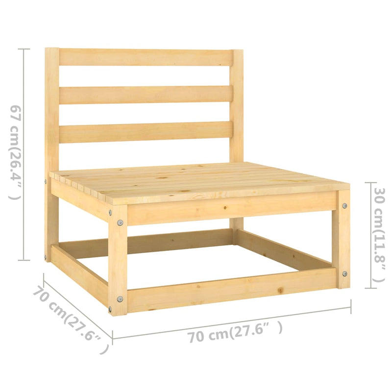 8 Piece Garden Lounge Set with Cushions Solid Pinewood Payday Deals