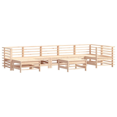 8 Piece Garden Lounge Set with Cushions Solid Wood Payday Deals