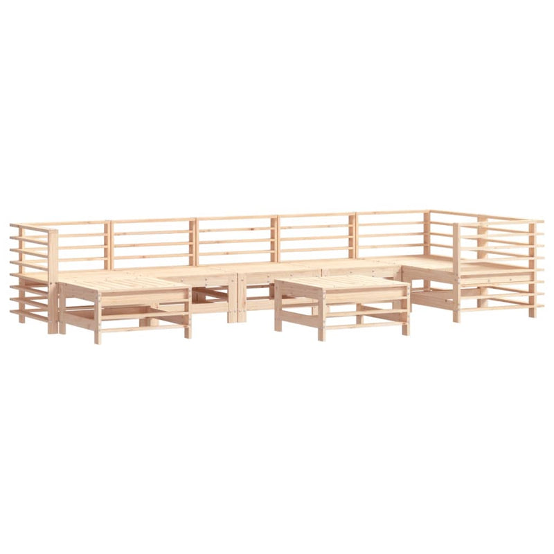 8 Piece Garden Lounge Set with Cushions Solid Wood Payday Deals