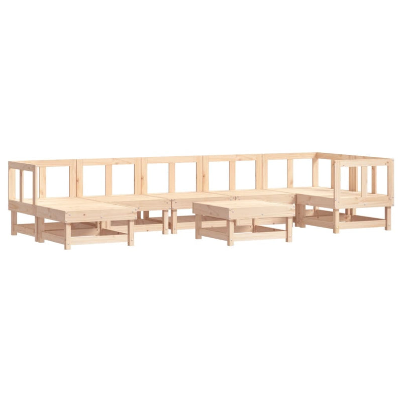 8 Piece Garden Lounge Set with Cushions Solid Wood Payday Deals