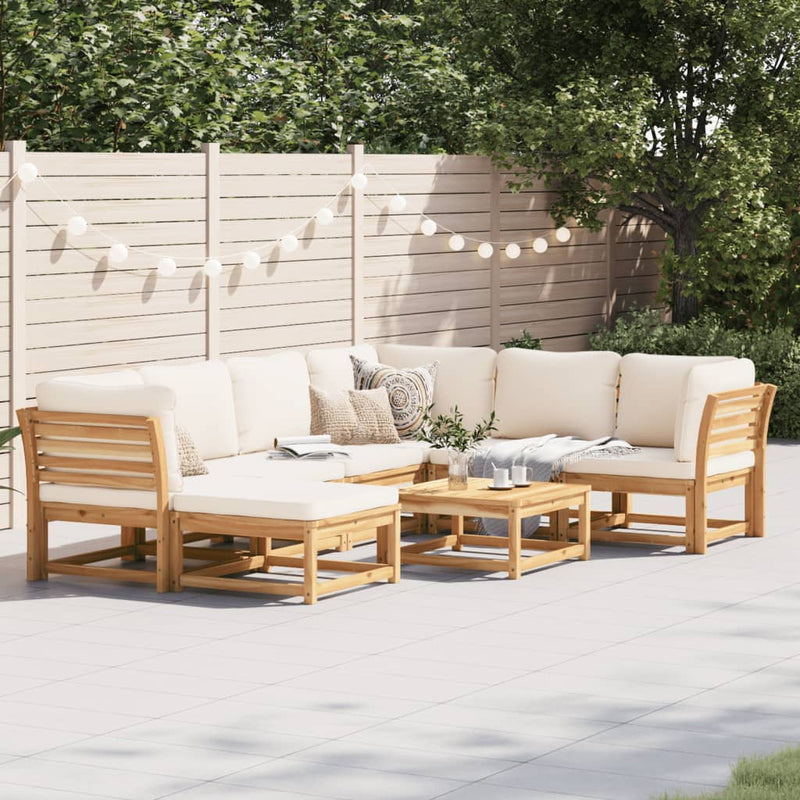 8 Piece Garden Lounge Set with Cushions Solid Wood Acacia Payday Deals