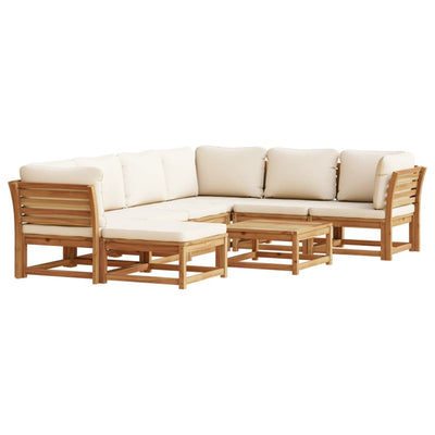 8 Piece Garden Lounge Set with Cushions Solid Wood Acacia Payday Deals