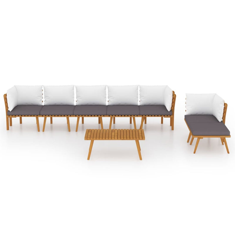8 Piece Garden Lounge Set with Cushions Solid Wood Acacia Payday Deals
