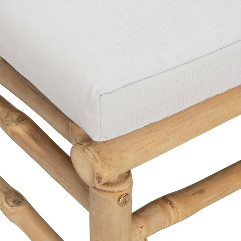 8 Piece Garden Lounge Set with Light Grey Cushions Bamboo Payday Deals