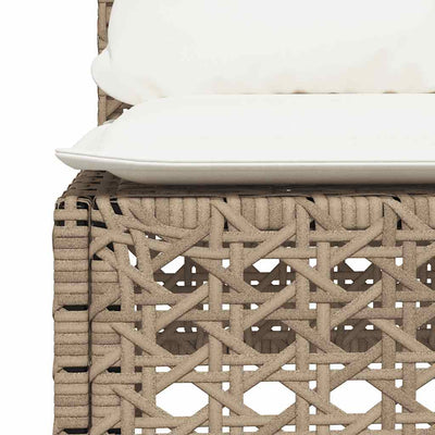 8 Piece Garden Sofa Set with Cushions Beige Poly Rattan Payday Deals