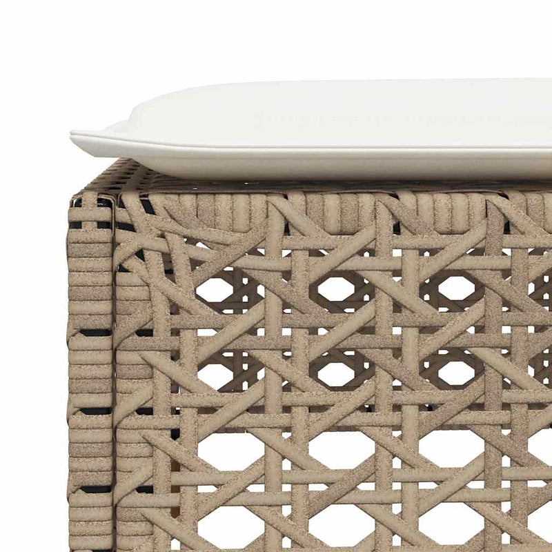 8 Piece Garden Sofa Set with Cushions Beige Poly Rattan Payday Deals