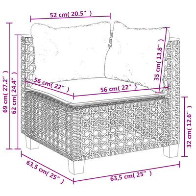 8 Piece Garden Sofa Set with Cushions Beige Poly Rattan Payday Deals