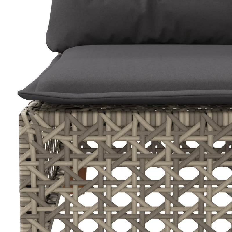 8 Piece Garden Sofa Set with Cushions Grey Poly Rattan Payday Deals