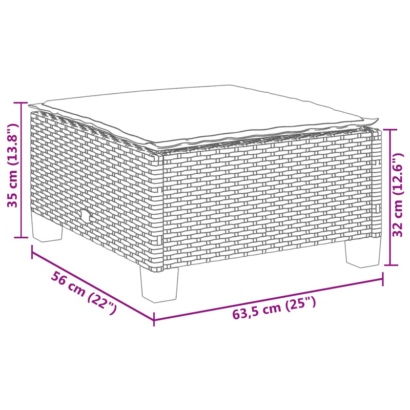 8 Piece Garden Sofa Set with Cushions Grey Poly Rattan Payday Deals
