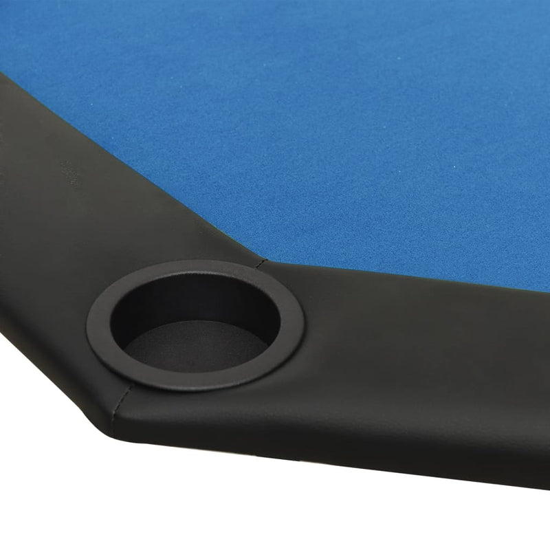 8-Player Folding Poker Table Blue 108x108x75 cm Payday Deals