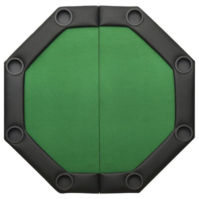 8-Player Folding Poker Table Green 108x108x75 cm Payday Deals
