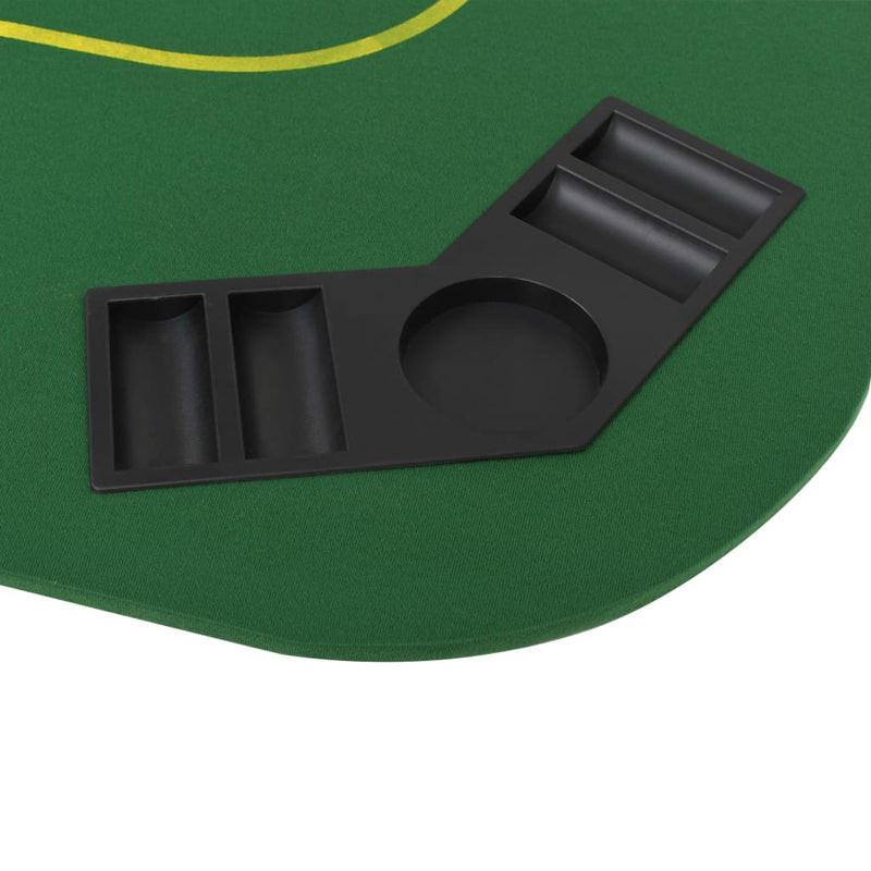 8-Player Folding Poker Tabletop 4 Fold Rectangular Green Payday Deals