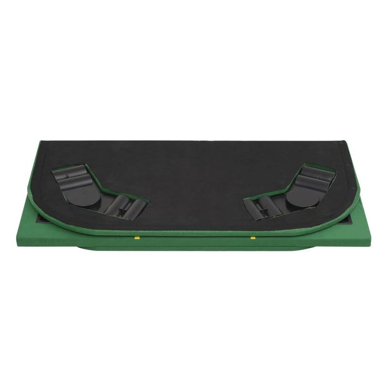 8-Player Folding Poker Tabletop 4 Fold Rectangular Green Payday Deals