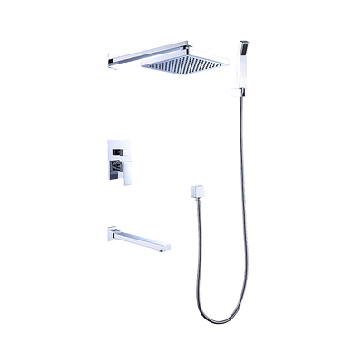 8" Rain Shower Head Straight Wall Arm Mixer Set Wall Bath Spout Outlet Tap Payday Deals
