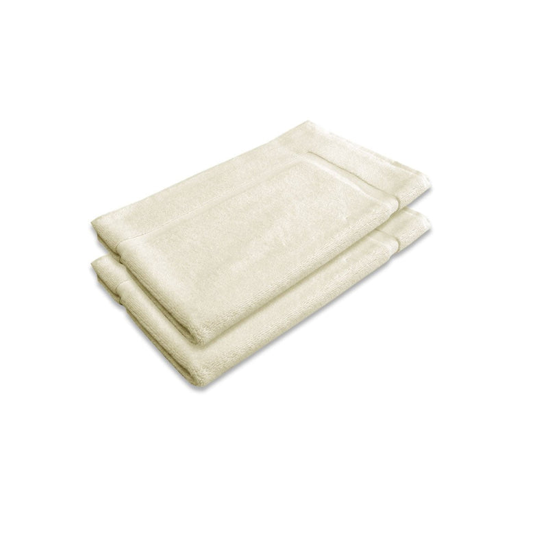 800GSM Set of 2 Cotton Bath Mat Ivory Payday Deals