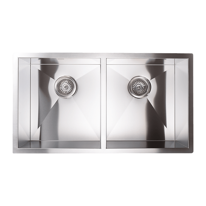 820x457mm Handmade Stainless Steel Undermount / Topmount Kitchen Laundry Sink with Waste Payday Deals