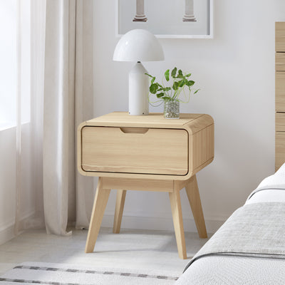 Wabi-Sabi 1 Drawer Bedside Table | Minimalist Nightstand for Bedroom