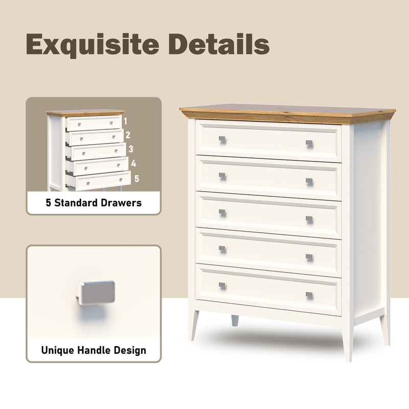 Coogee 5 Drawer Tallboy with 2 Matching Bedside Tables | Stylish Bedroom Storage Solution