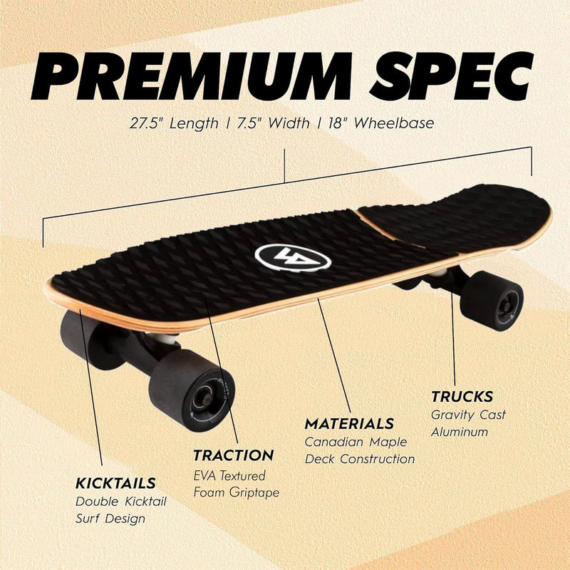 Magneto Barefoot Mini Cruiser Skate Board