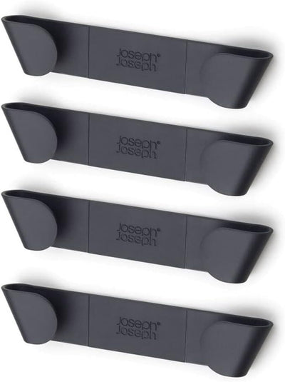 Joseph Joseph Cupboard Store Pan Lid Holders Self Adhesive Wall Mount Storage Organizer - 4 Piece (Grey)