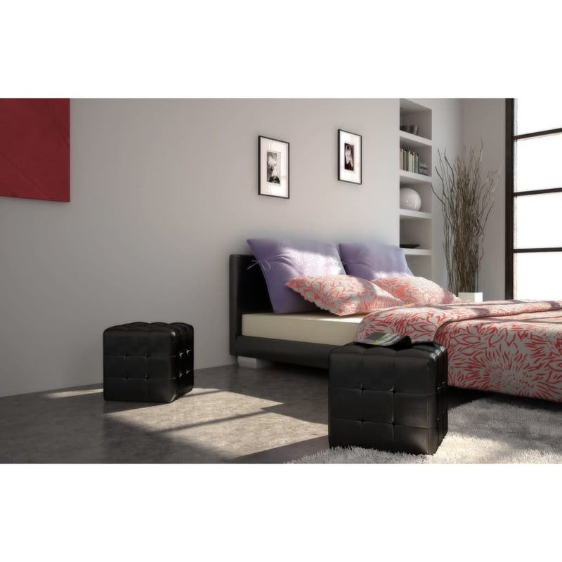 Cubed Stools Black