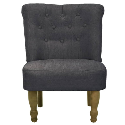 French Chair Grey Fabric