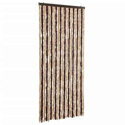 Insect Curtain Beige and Light Brown 90x220 cm Chenille