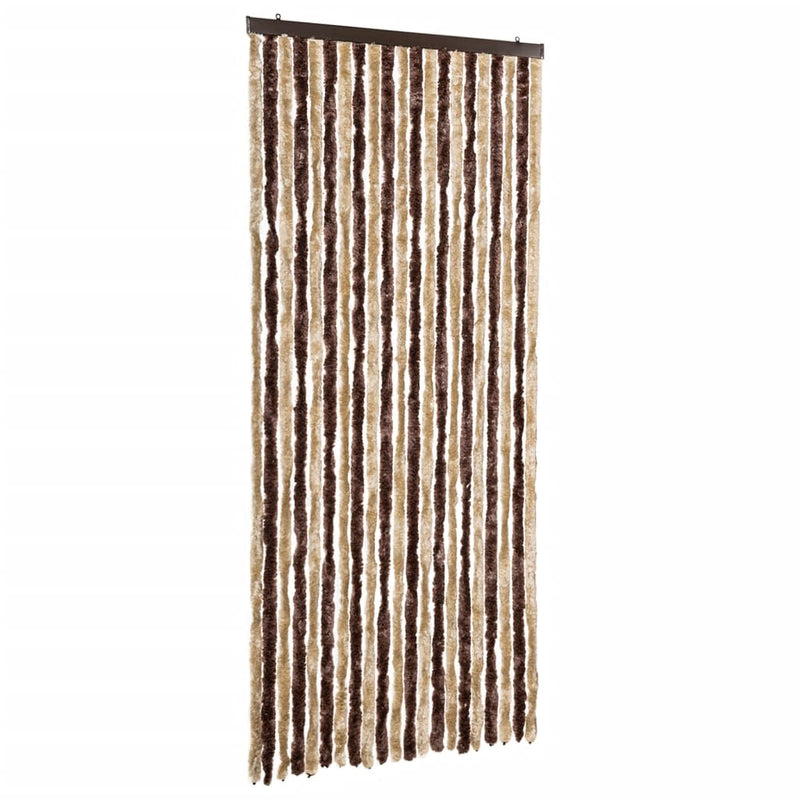 Insect Curtain Beige and Light Brown 90x220 cm Chenille