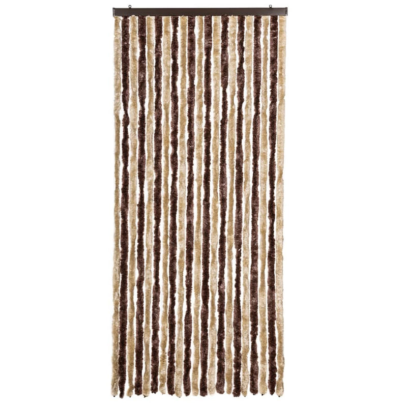 Insect Curtain Beige and Light Brown 90x220 cm Chenille