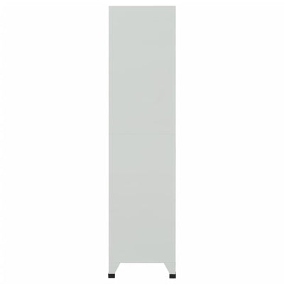 Locker Cabinet with 6 Compartments Steel 90x45x180 cm Grey