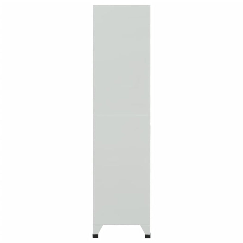 Locker Cabinet with 6 Compartments Steel 90x45x180 cm Grey