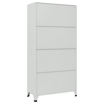 Locker Cabinet with 6 Compartments Steel 90x45x180 cm Grey