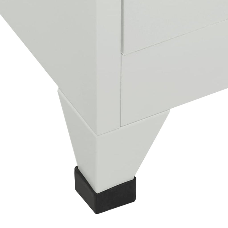 Locker Cabinet with 6 Compartments Steel 90x45x180 cm Grey