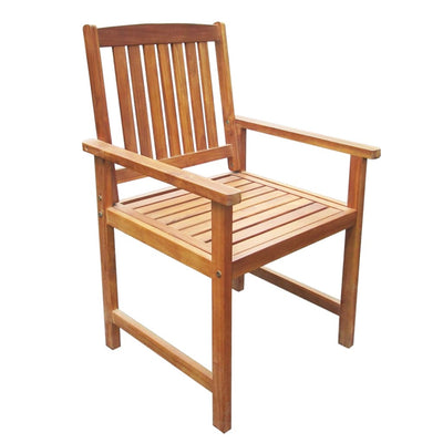 Garden Chairs 2 pcs Solid Acacia Wood Brown