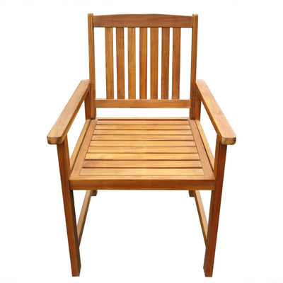 Garden Chairs 2 pcs Solid Acacia Wood Brown