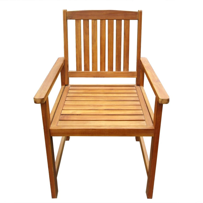 Garden Chairs 2 pcs Solid Acacia Wood Brown