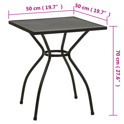 3 Piece Bistro Set Steel Anthracite