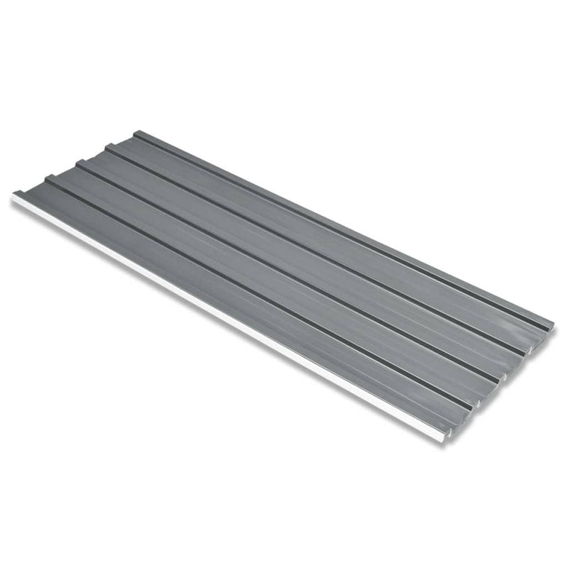 Roof Panels 12 pcs Galvanised Steel Grey