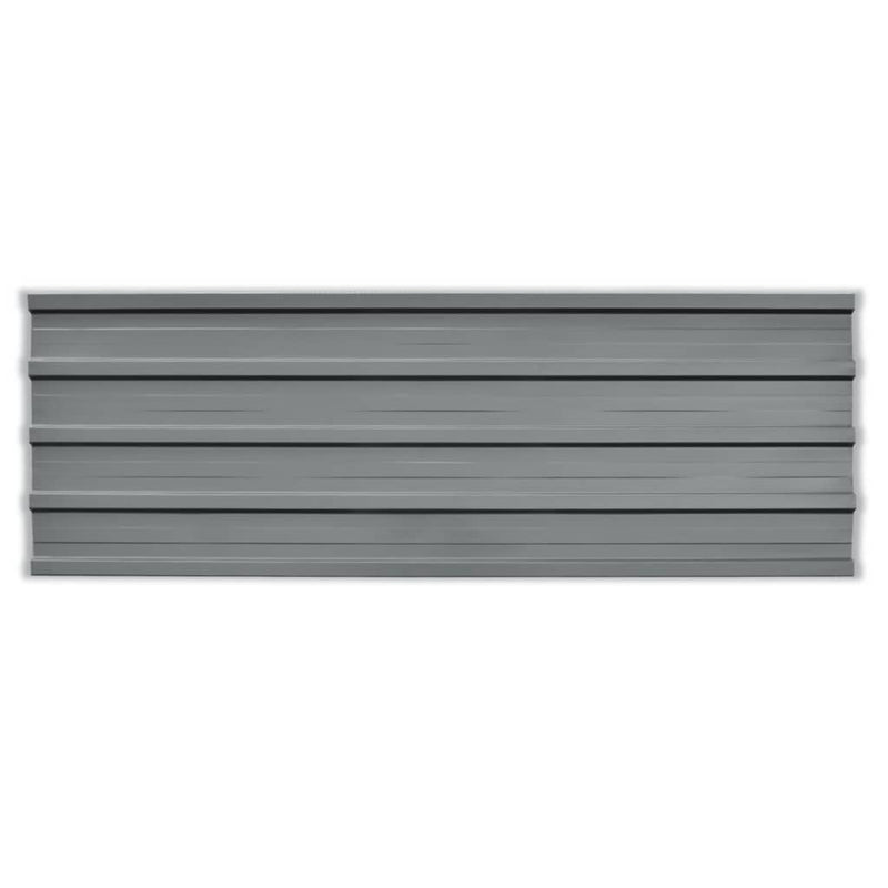 Roof Panels 12 pcs Galvanised Steel Grey