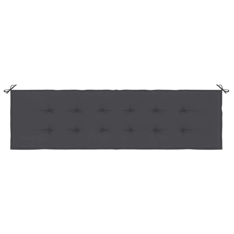 Garden Bench Cushion Anthracite 180x50x3 cm Oxford Fabric