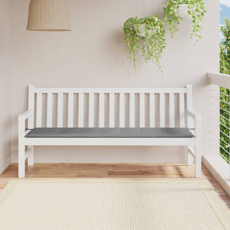 Garden Bench Cushion Grey 180x50x3 cm Oxford Fabric