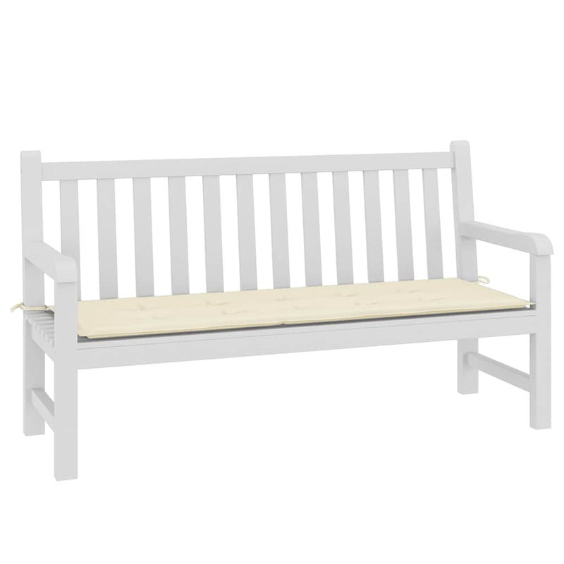 Garden Bench Cushion Cream 150x50x4 cm Oxford Fabric