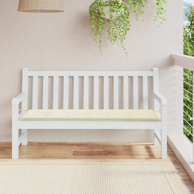 Garden Bench Cushion Cream 150x50x4 cm Oxford Fabric